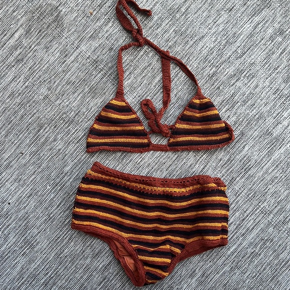 Carolina K crochet swim two piece bikini size small - Picture 4 of 13